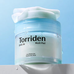Torriden DIVE IN Multi Pad cooling-action demonstrates immediate temperature relief on skin.
