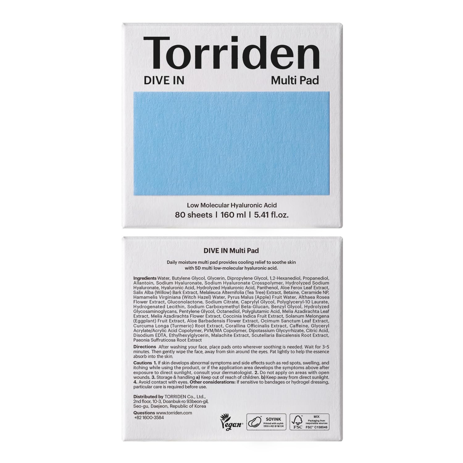 Torriden DIVE IN Multi Pad velvety-soft cotton pad close-up demonstrates luxurious moisture delivery.