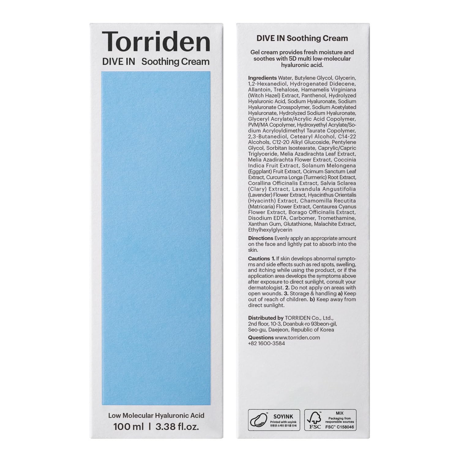 Torriden DIVE IN routine shot suggests morning and night use.
