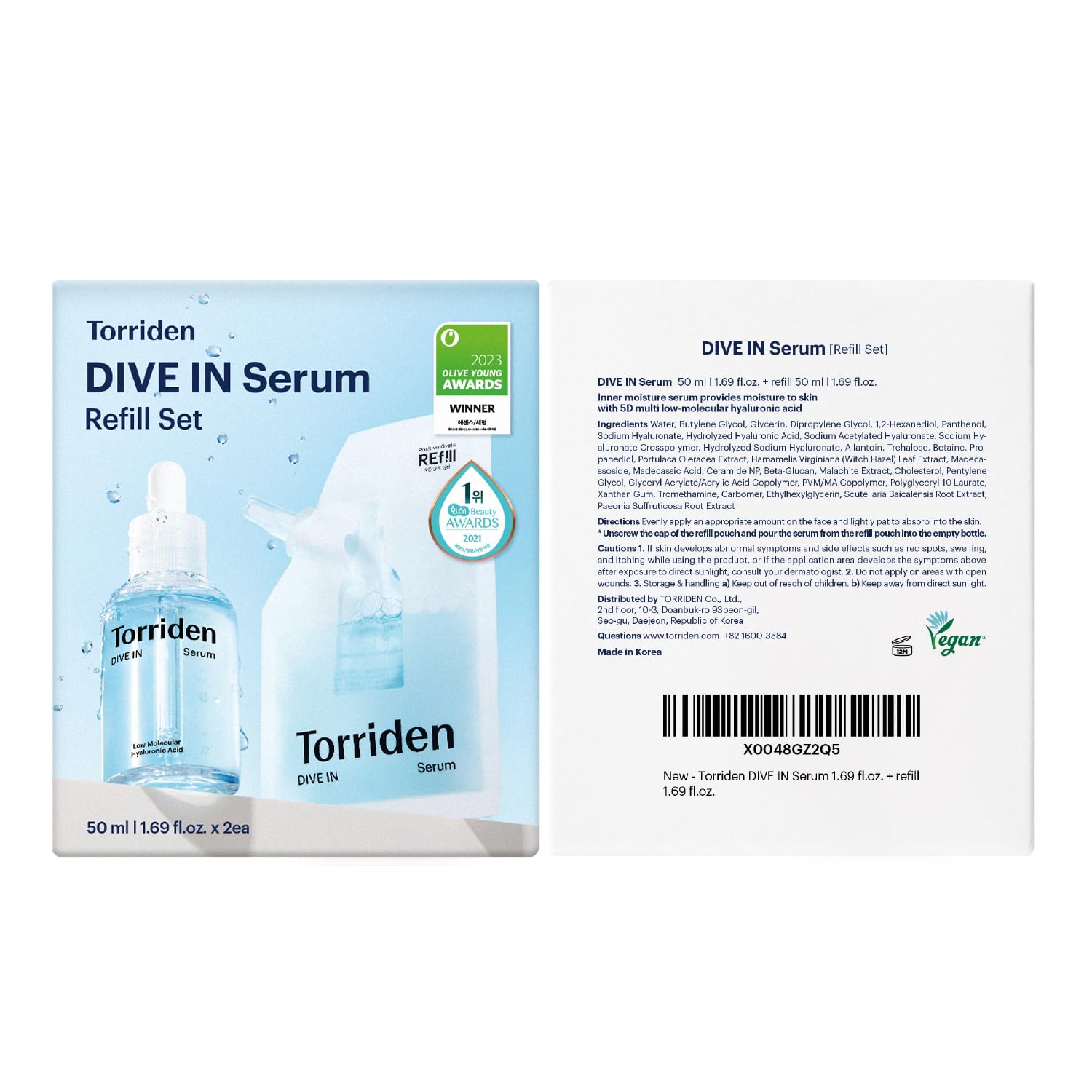 Torriden DIVE IN Serum unboxing image shows brand-new, sealed product experience.