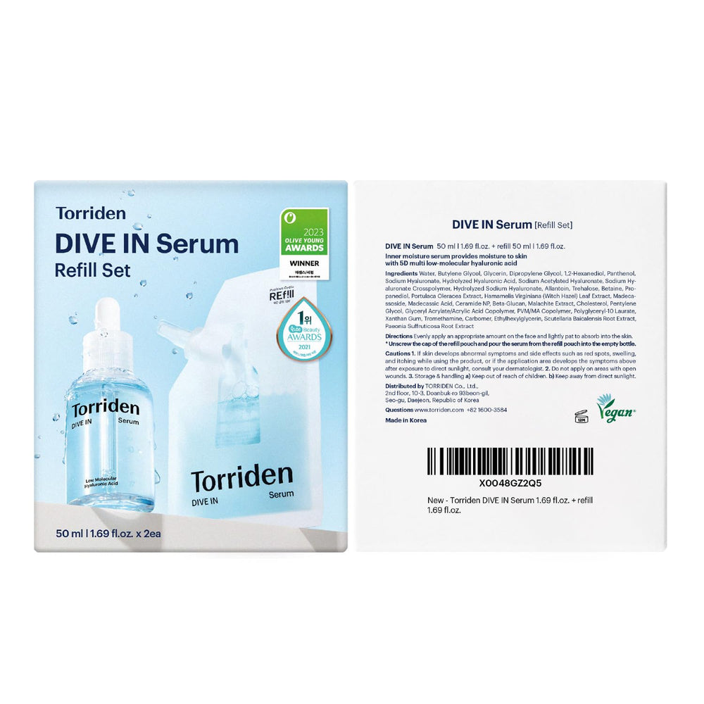 Torriden DIVE IN Serum unboxing image shows brand-new, sealed product experience.