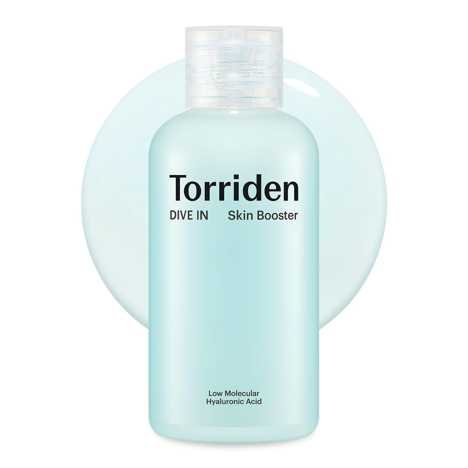 Torriden Dive In Skin Booster bottle shows hydration-ready packaging for dry skin.