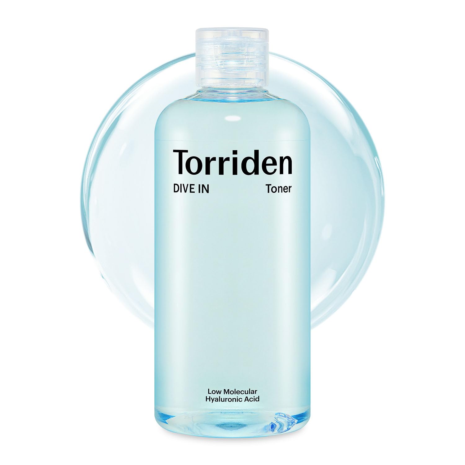 Torriden Dive in Toner bottle front; lightweight hydration for daily plump skin.