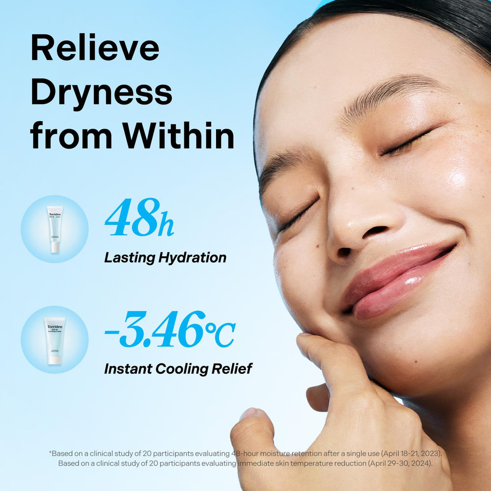 Torriden DIVE IN cream jar shows lightweight moisturizer for lasting hydration.