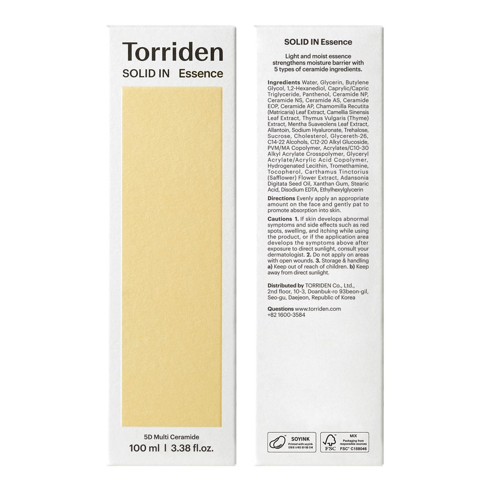 Torriden packaging FSC-certified highlight eco-friendly packaging