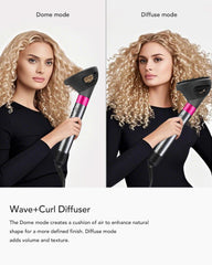 TOSAGE Dyson Airwrap diffuser with 24 prongs promotes rapid drying and defined waves.