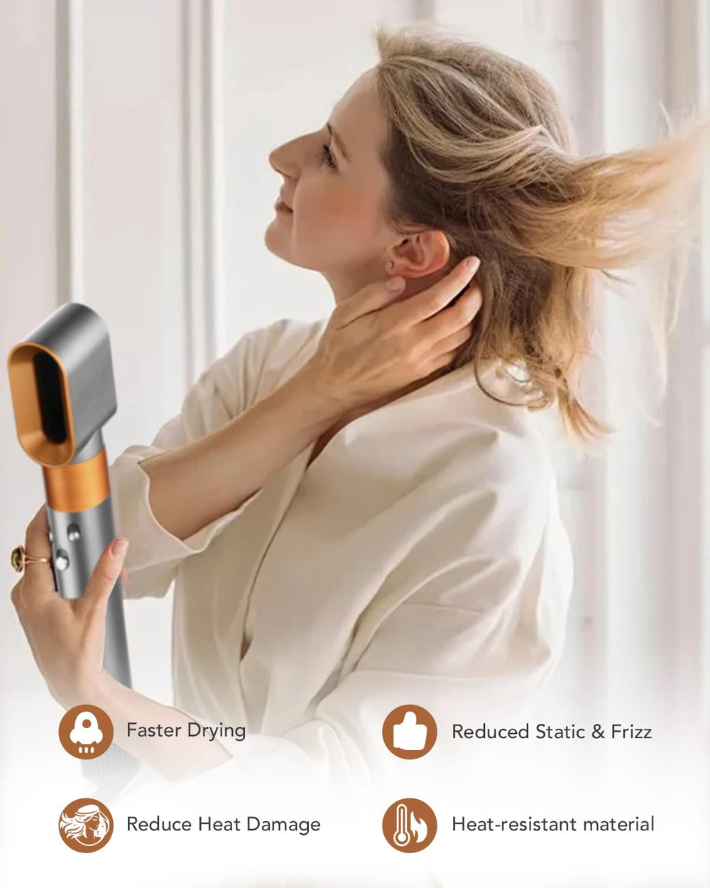 TOSAGE pre-styling dryer nozzle HS01/HS05 compatibility close-up
