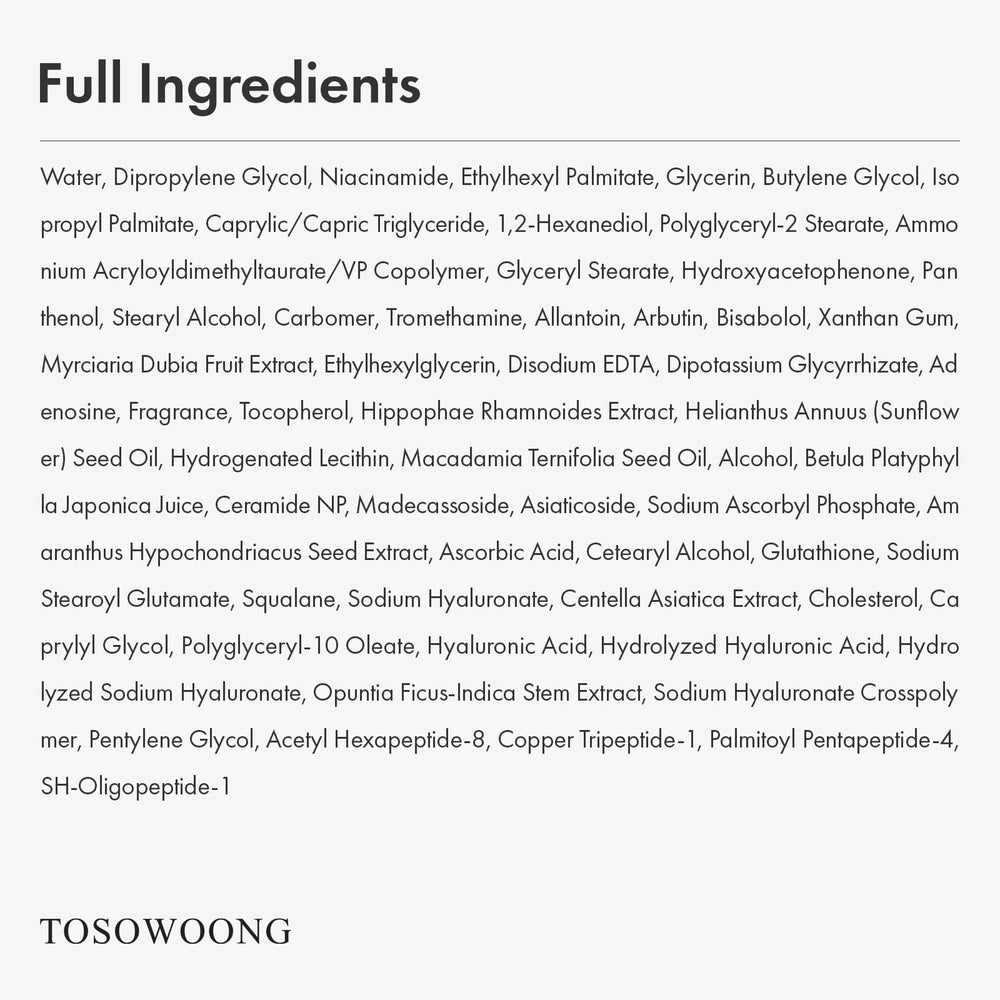 TOSOWOONG 8 Days Spot Cream texture close-up showing creamy, easy-apply formula