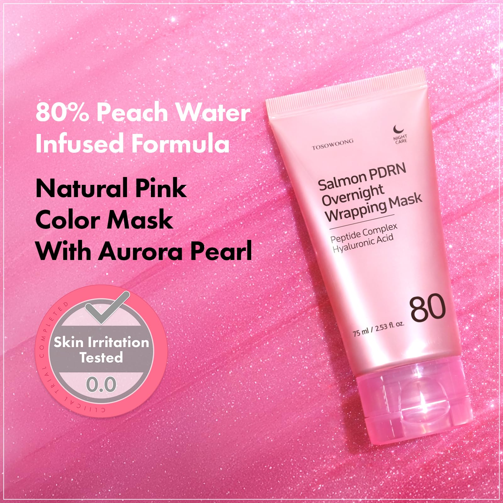 TOSOWOONG mask applied on face at night to lock in active ingredients