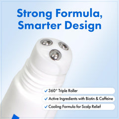 TOSOWOONG serum being rolled onto scalp to soothe and cool