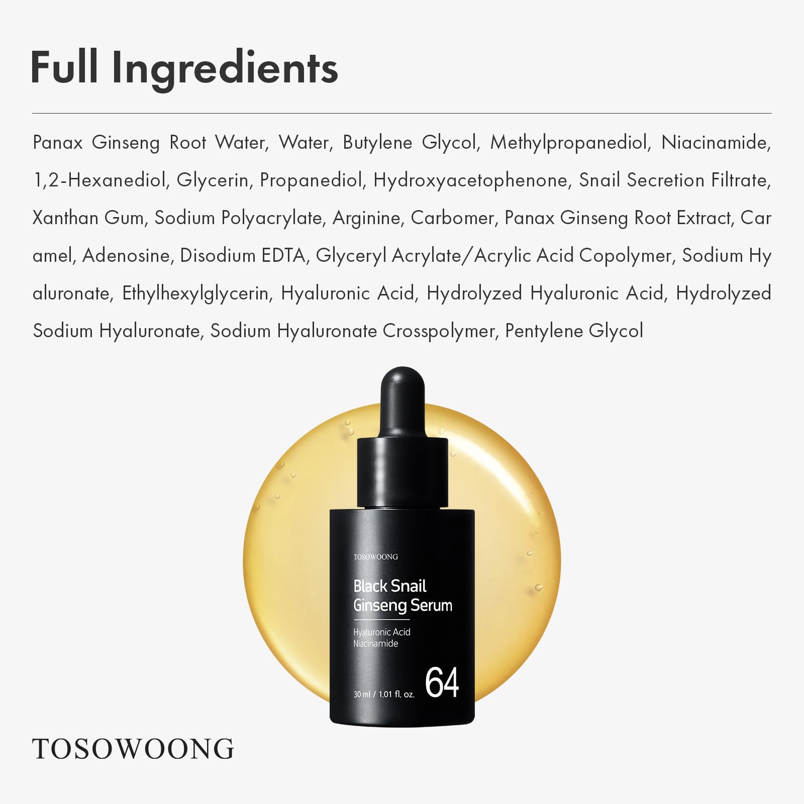 TOSOWOONG serum placed on bathroom shelf suggesting daily routine use