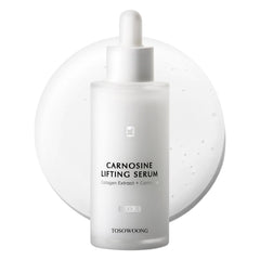 TOSOWOONG bottle front view showing clear label and firming serum benefits