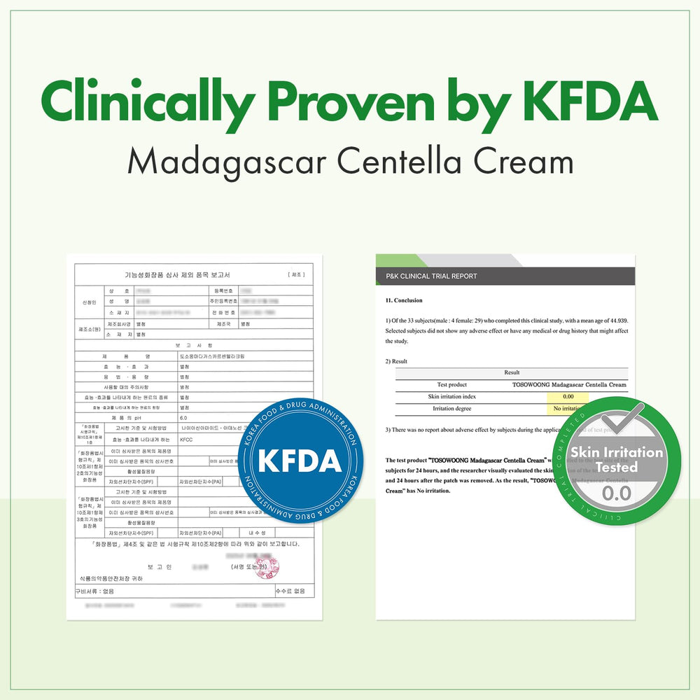 Tosowoong Centella Cream application ritual shows gentle skincare routine