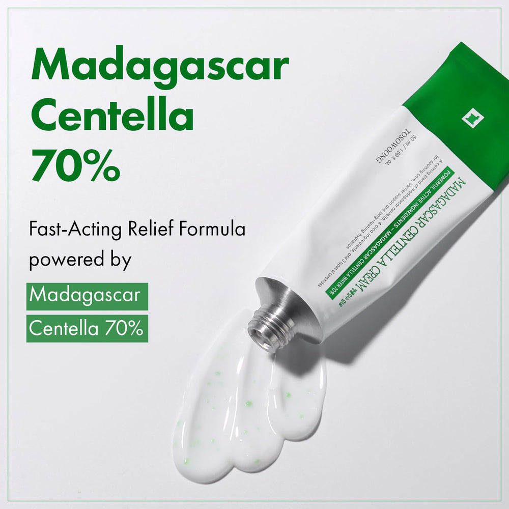 TOSOWOONG Centella leaf water ingredient highlight concentrated calming actives