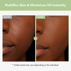 TOSOWOONG Cica Pore Primer before-after comparison highlights matte, smooth finish.