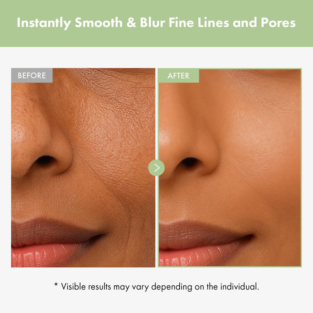 TOSOWOONG Cica Pore Primer texture swatch shows lightweight blur and even skin tone.