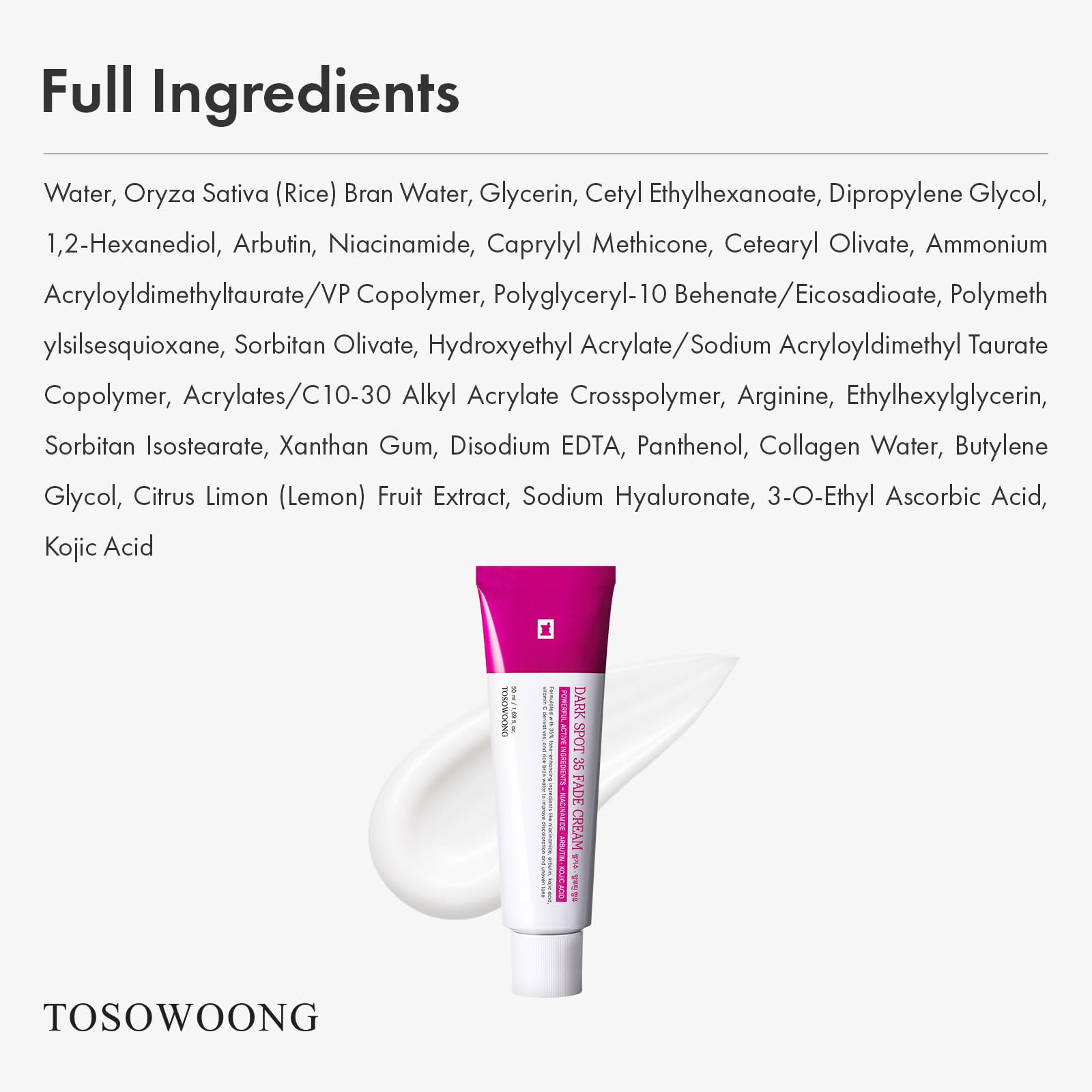Tosowoong Dark Spot 35 body-areas image illustrates flexible care for elbows and knees.