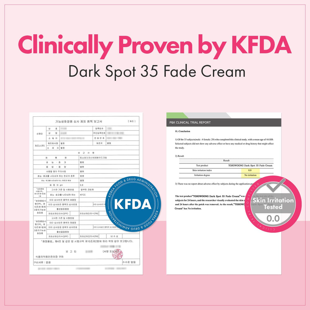 Tosowoong Dark Spot 35 neck application shows gentle coverage for sensitive areas.