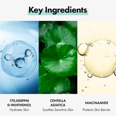 Ingredients panel of TOSOWOONG Dexpanthenol Cream focusing on panthenol benefits.