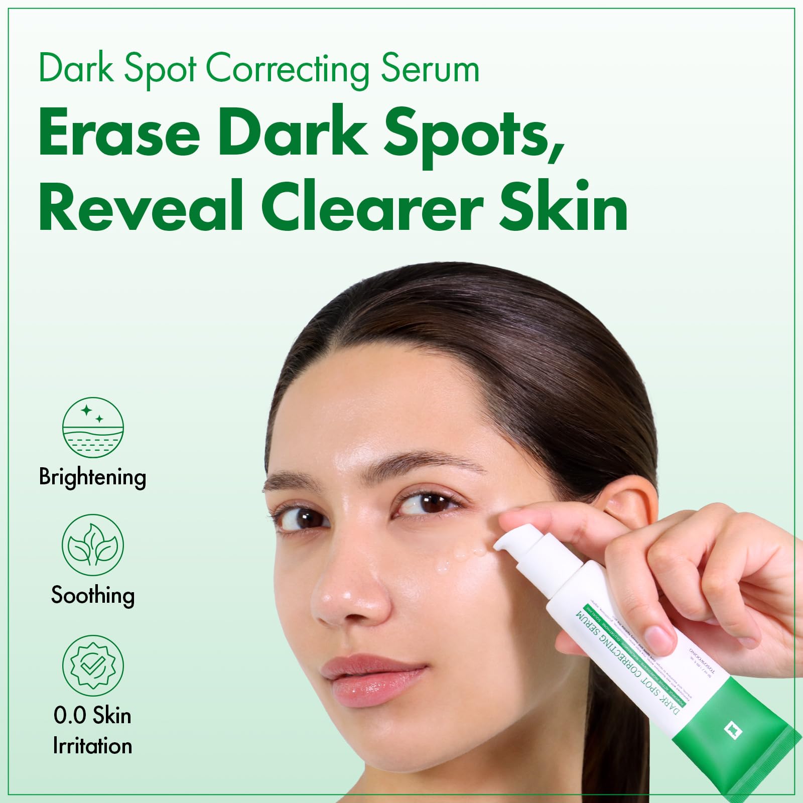 TOSOWOONG close-up of serum dropper showing lightweight texture for fast absorption