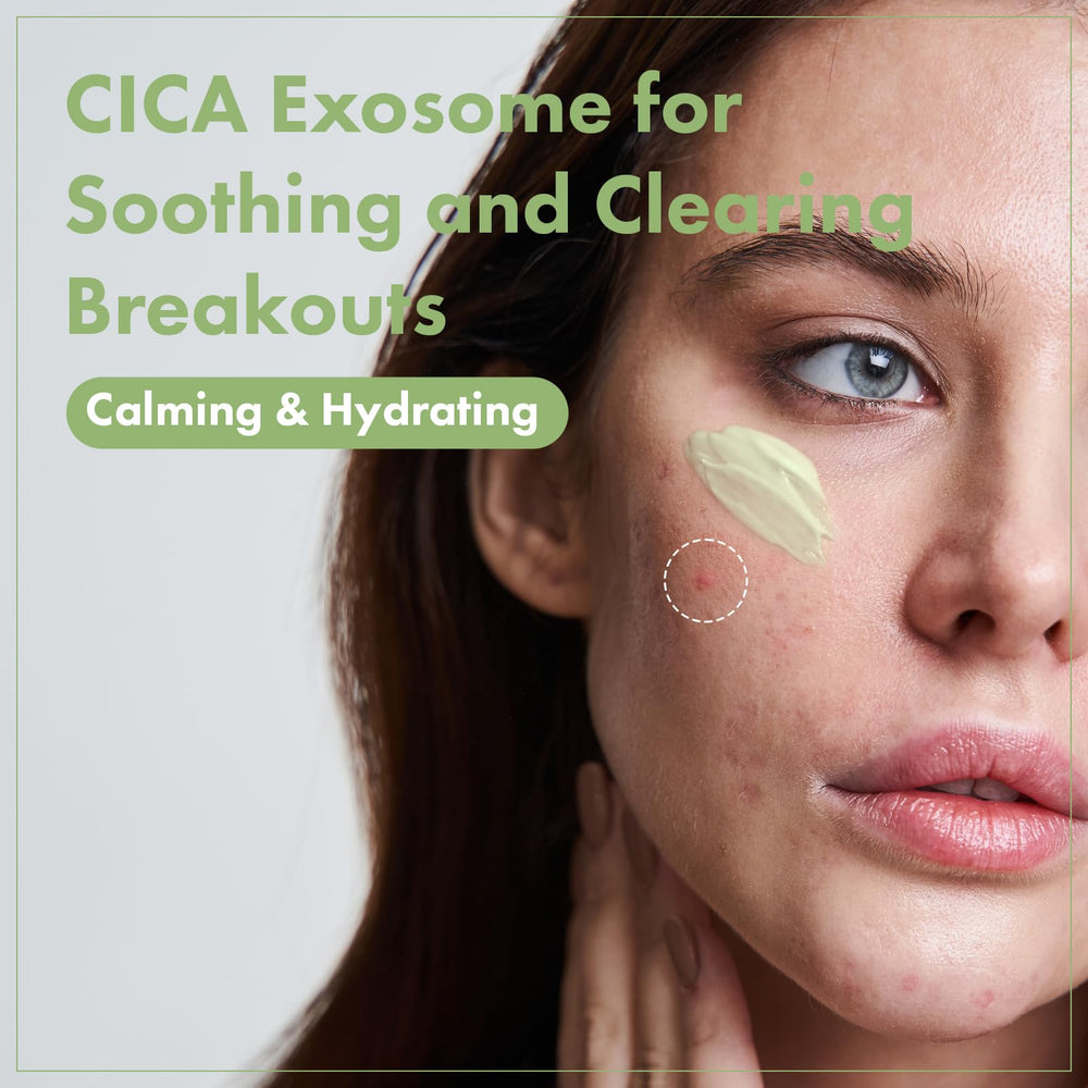 TOSOWOONG Exosome CICA Face Cream jar front shows compact soothing moisturizer.