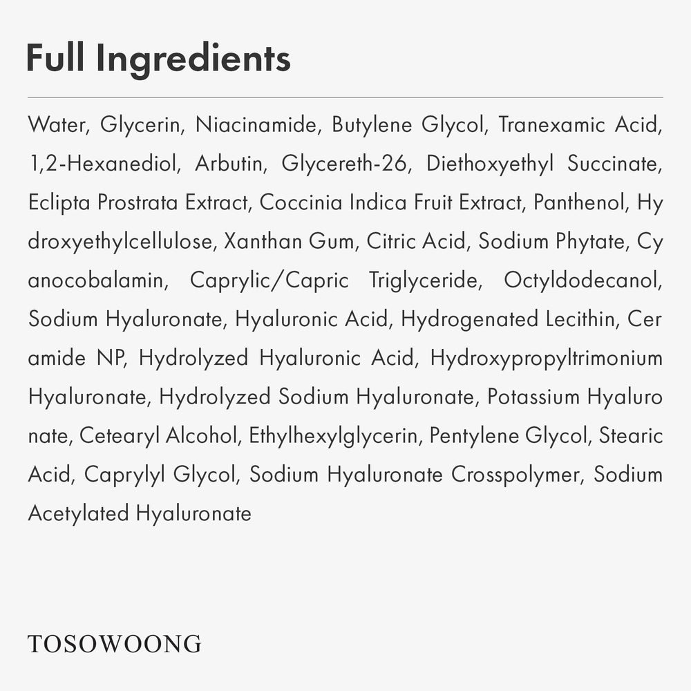 TOSOWOONG fragrance-free formula suits sensitive skin for daily use.