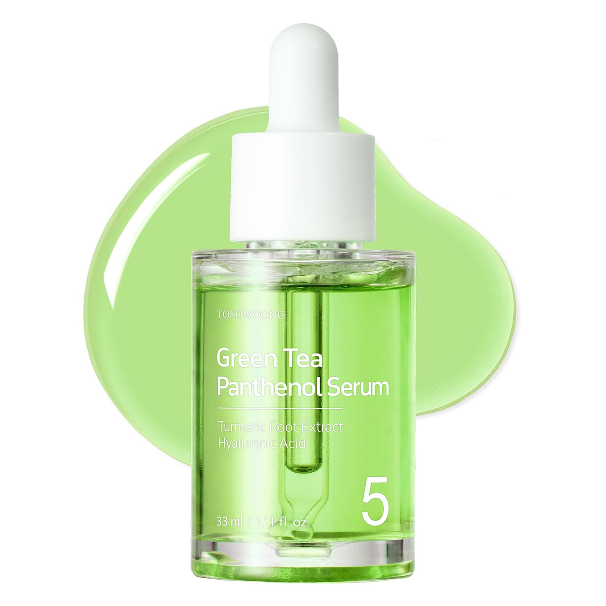 TOSOWOONG front bottle showing calming serum and label benefits