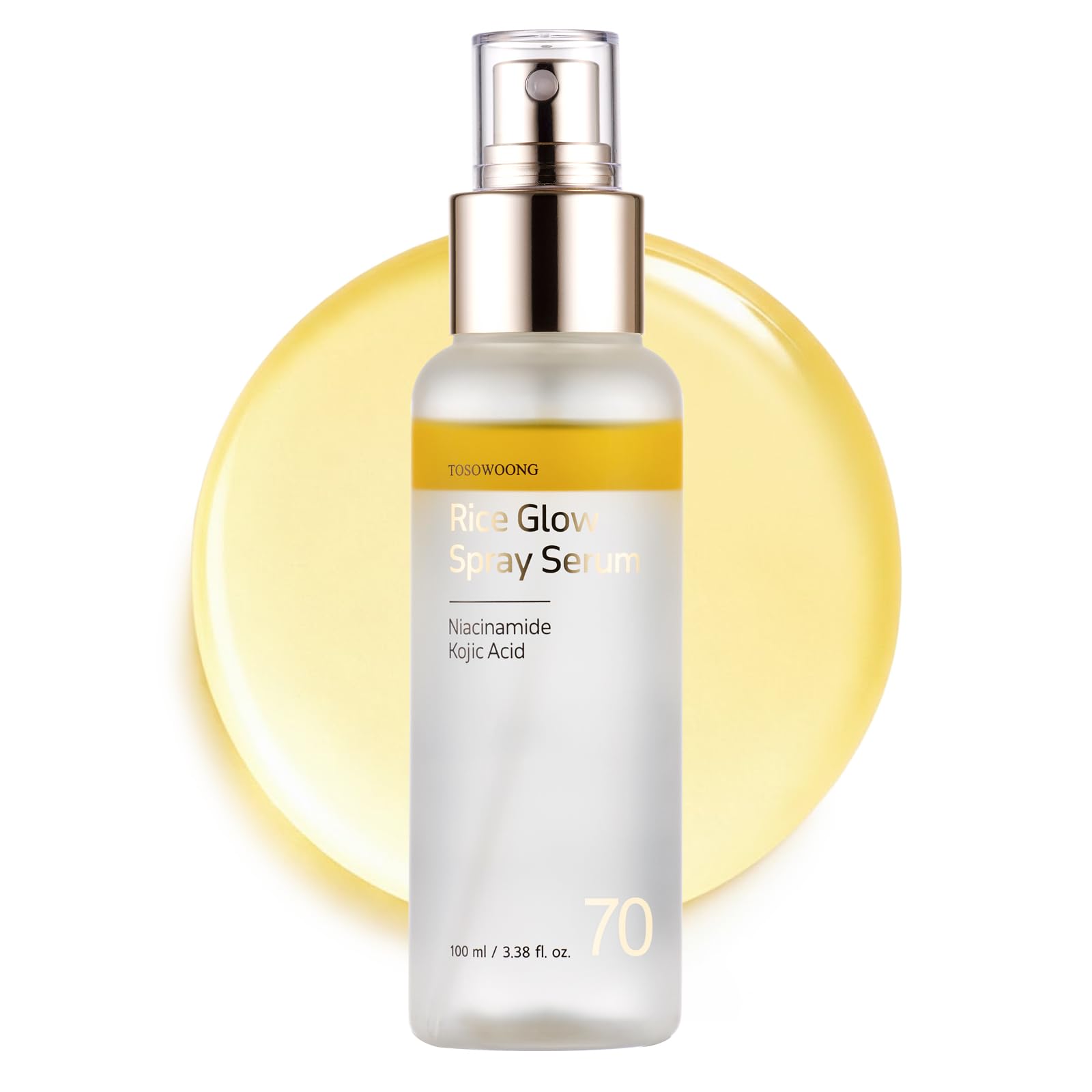 TOSOWOONG front packaging showing bottle and branding, highlights convenient glow boost