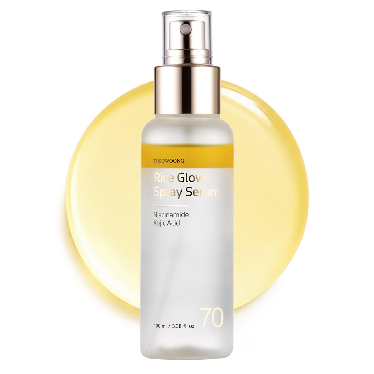 TOSOWOONG front packaging showing bottle and branding, highlights convenient glow boost