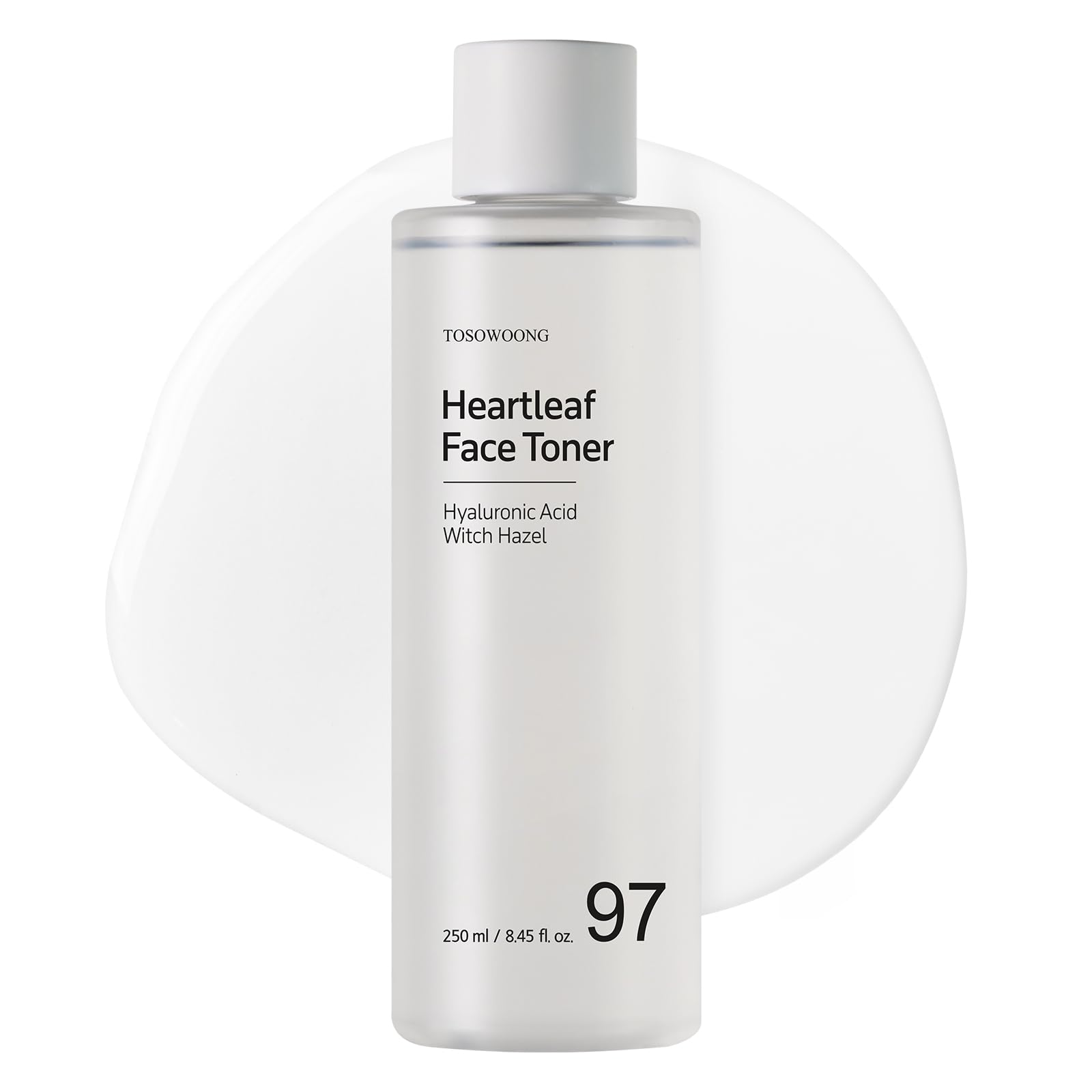 TOSOWOONG front bottle view showing calming toner packaging and benefits