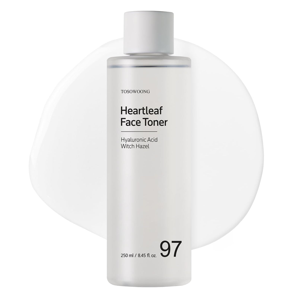 TOSOWOONG front bottle view showing calming toner packaging and benefits