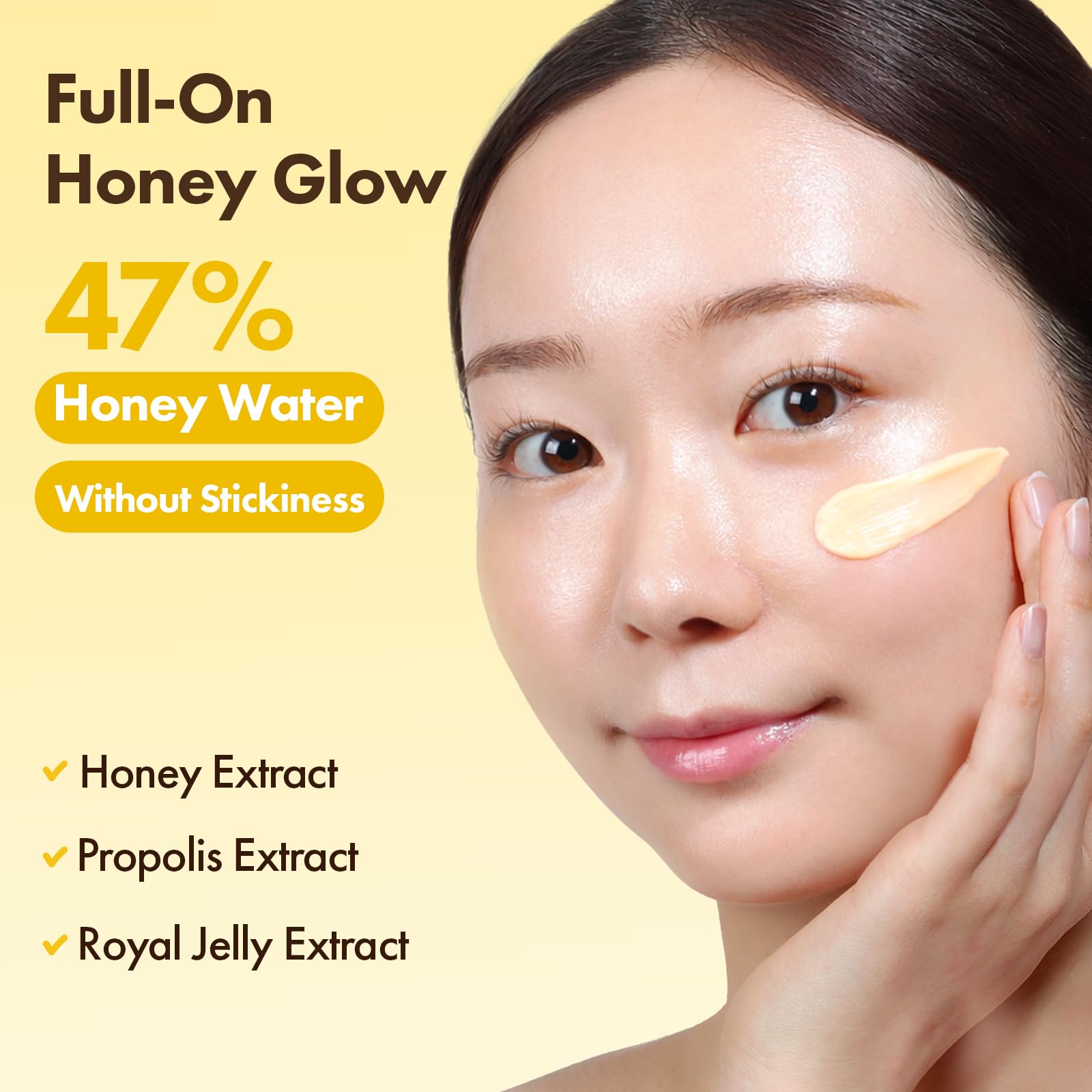 TOSOWOONG cream texture swipe showing hydration and lightweight finish