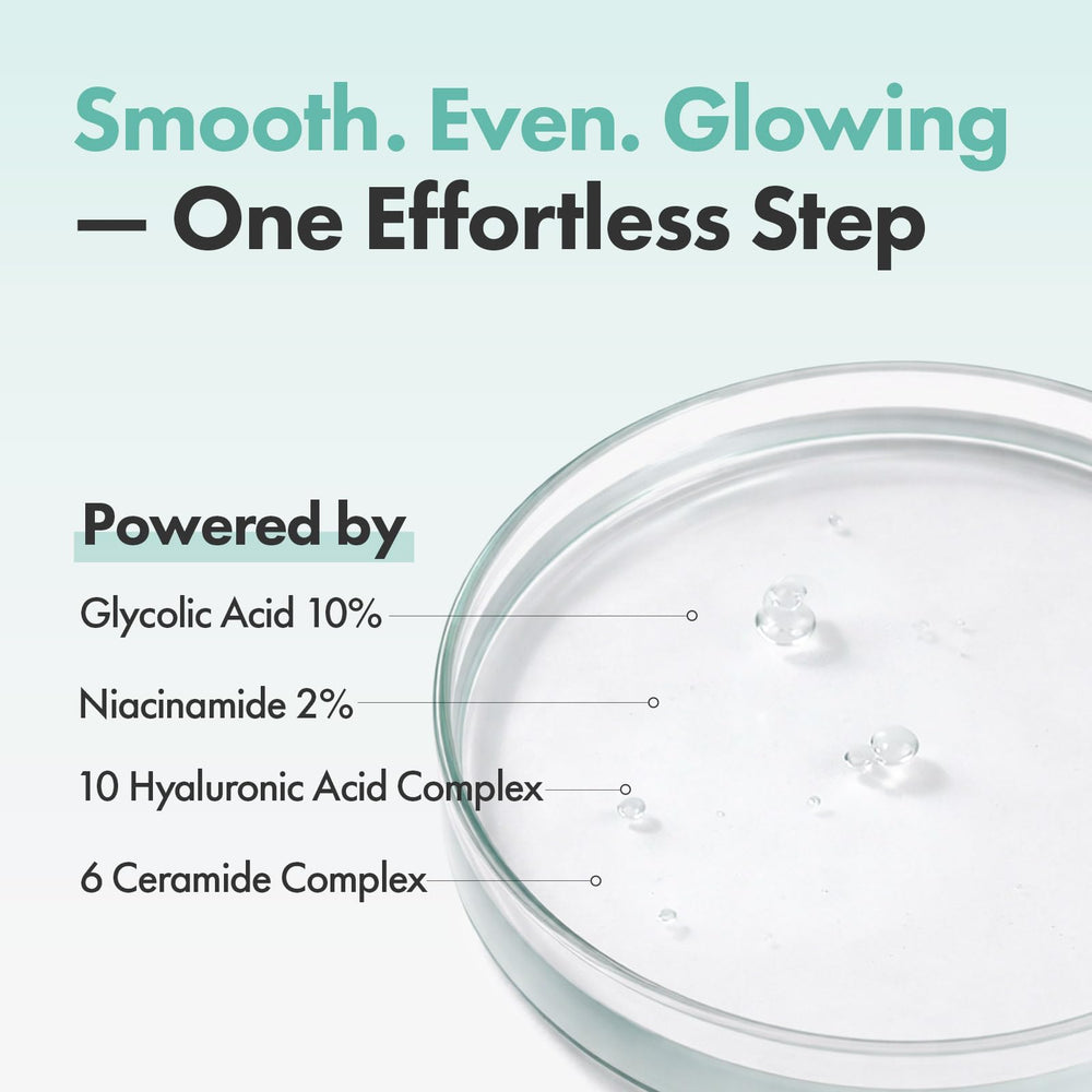 TOSOWOONG ingredient label view highlighting glycolic acid and supporting hydrators