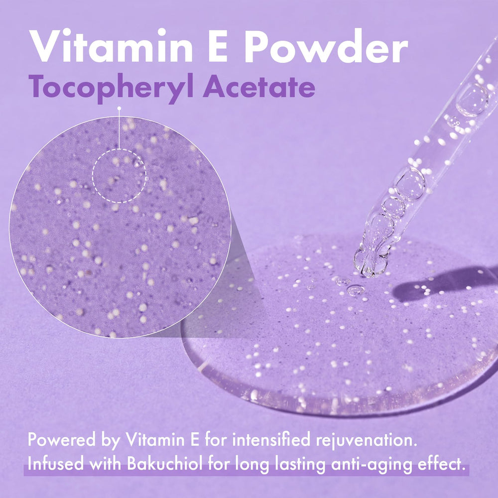 TOSOWOONG ingredient panel emphasizing bakuchiol, peptides and ceramides