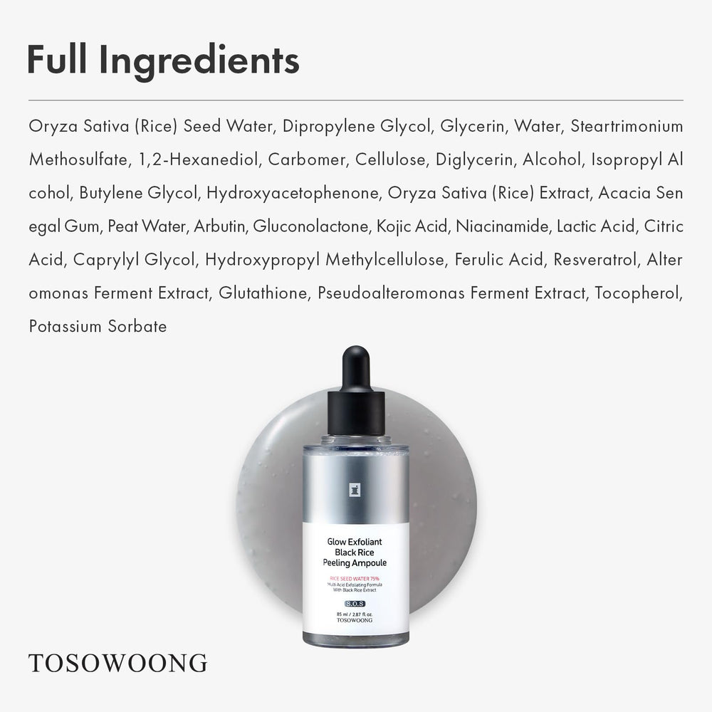 TOSOWOONG ampoule placed on bathroom shelf suggesting daily routine use