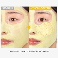 TOSOWOONG mask applied on model’s face demonstrating cooling, pore-clearing use