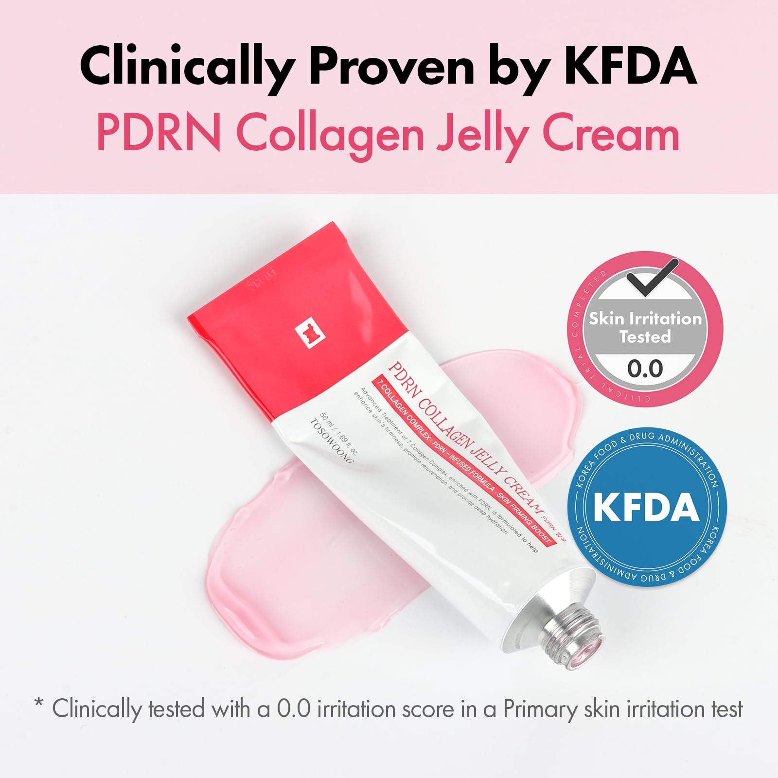 TOSOWOONG PDRN Collagen Jelly Cream on skin during a morning routine for radiance.