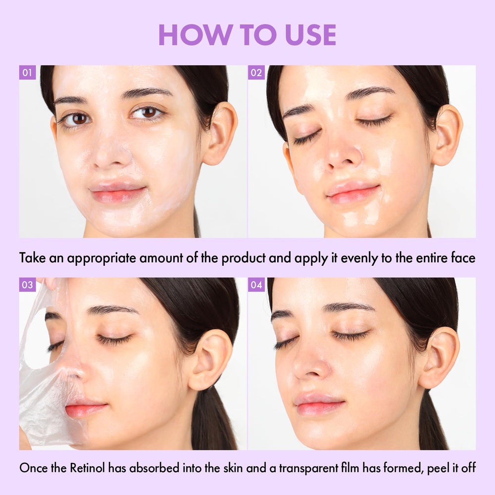 TOSOWOONG clear peel-off film being removed revealing smoother skin