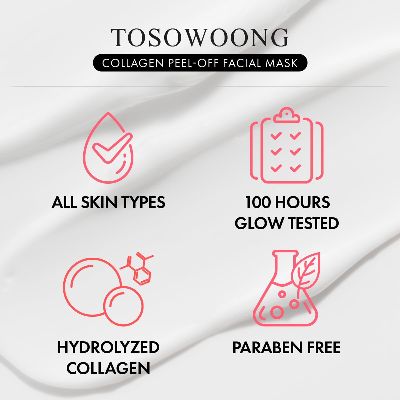 Close-up of moisturized skin after mask removal with a hydration bloom