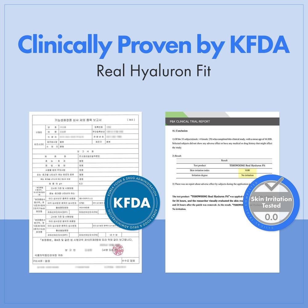 TOSOWOONG ingredient label displayed to show hyaluronic and ceramide benefits