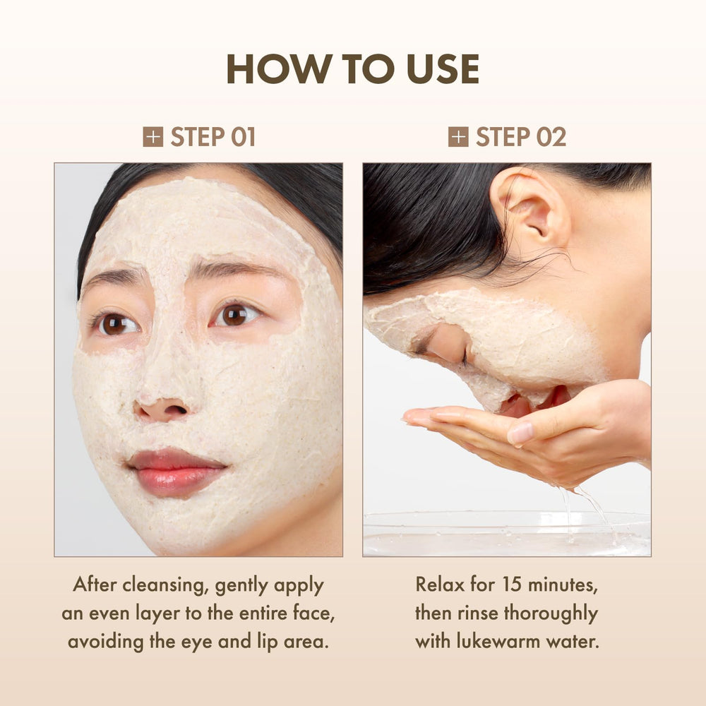 TOSOWOONG ingredients label detail highlighting rice complex and clays for sebum control