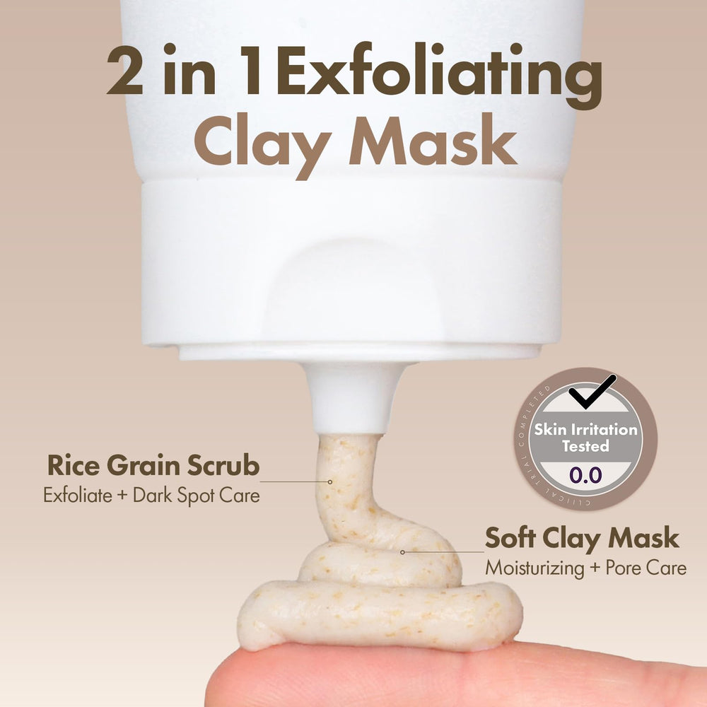 TOSOWOONG mask in use applied to cheek demonstrating easy spreadability and pore care