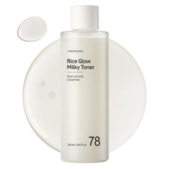 TOSOWOONG Rice Glow Milky Toner bottle ready for hydrating, soothing skincare routine.
