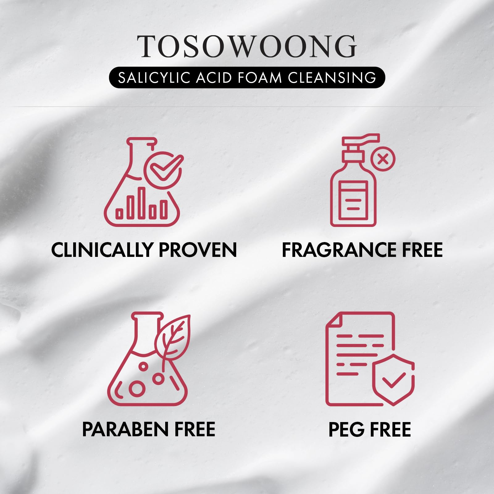 TOSOWOONG bottle next to hand for scale, showing travel-friendly size