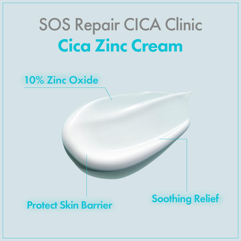 TOSOWOONG SOS Repair CICA Cream barrier close-up shows even coverage.