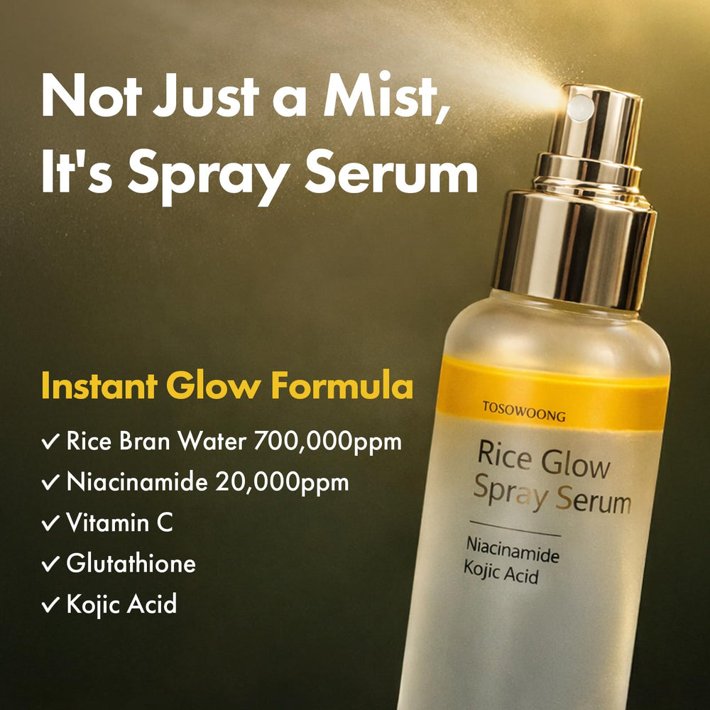 TOSOWOONG mist spraying from nozzle, demonstrates fine even coverage and instant refresh