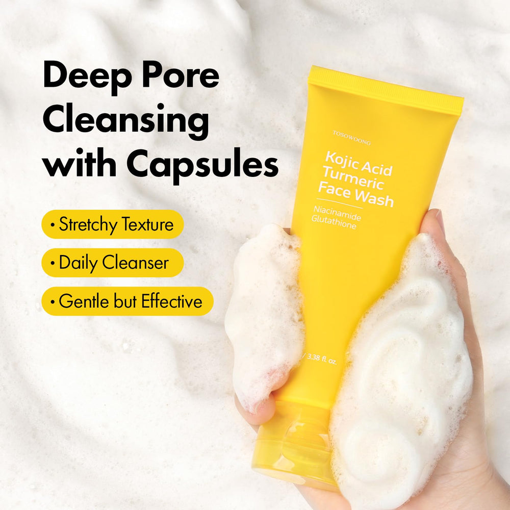 TOSOWOONG turmeric ingredient shot highlighting natural brightening support