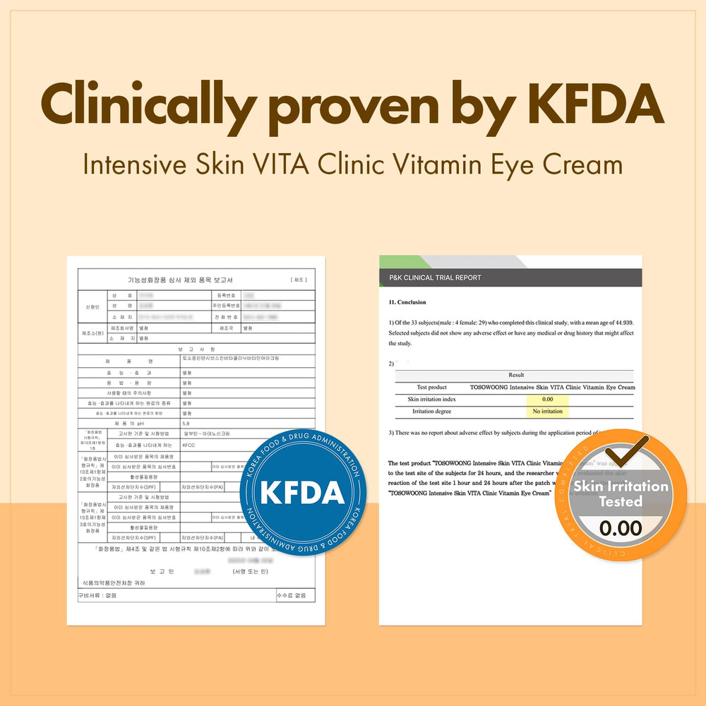 TOSOWOONG VITA Clinic glutathione antioxidant care for refreshed, radiant eye area.