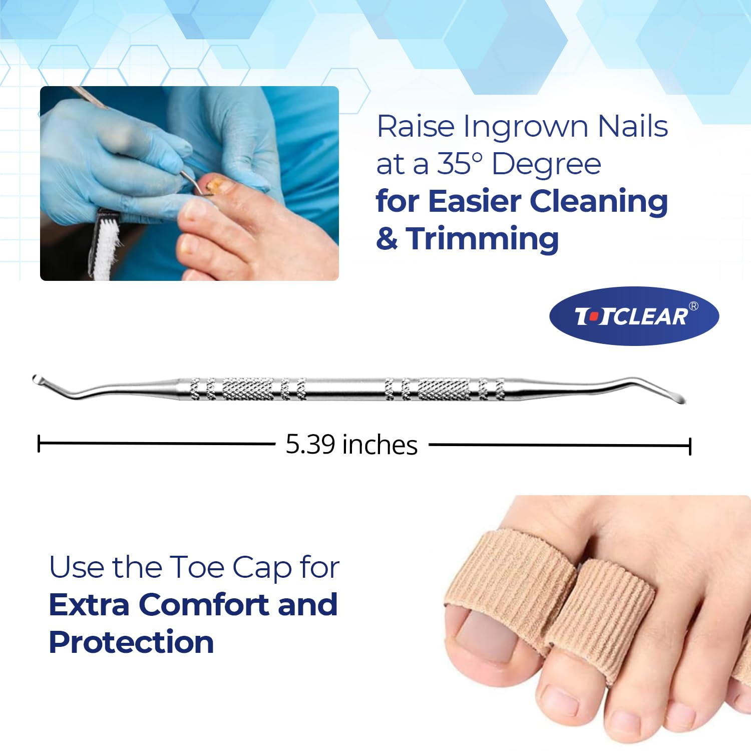 TOTCLEAR ingrown toenail removal kit ready-to-use setup