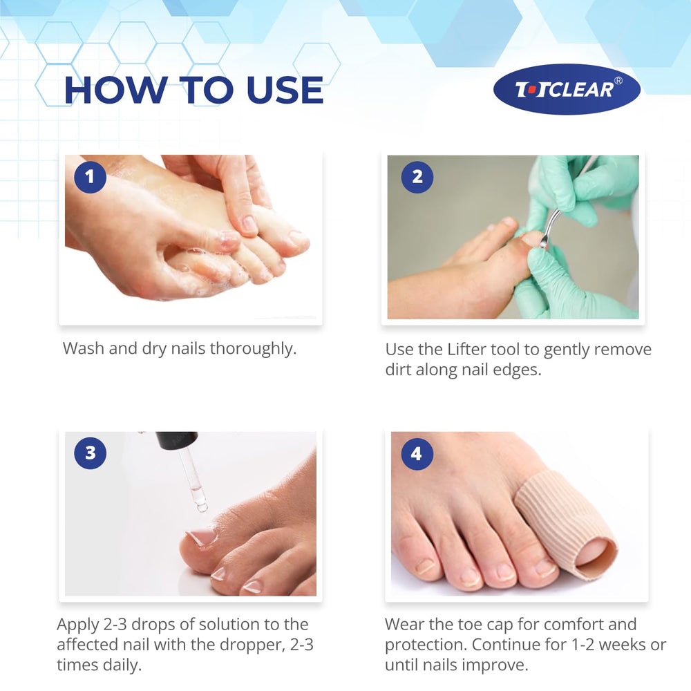TOTCLEAR precise lifter tool in use for safe nail care